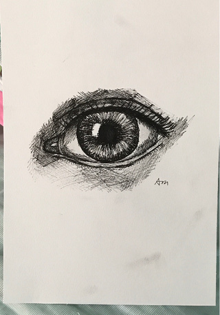 Eye Pen Drawing at PaintingValley.com | Explore collection of Eye Pen ...