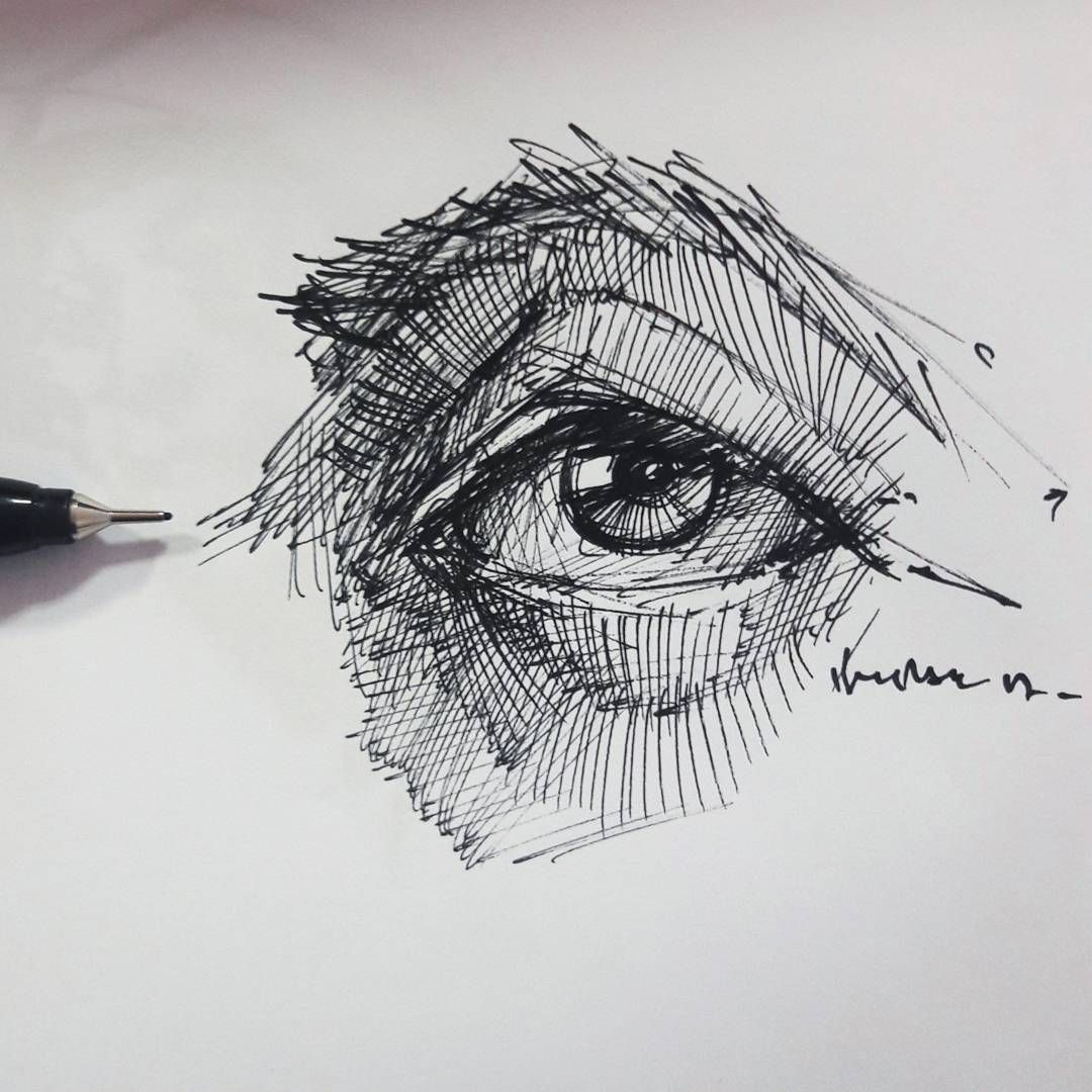 Eye Pen Drawing at Explore collection of Eye Pen
