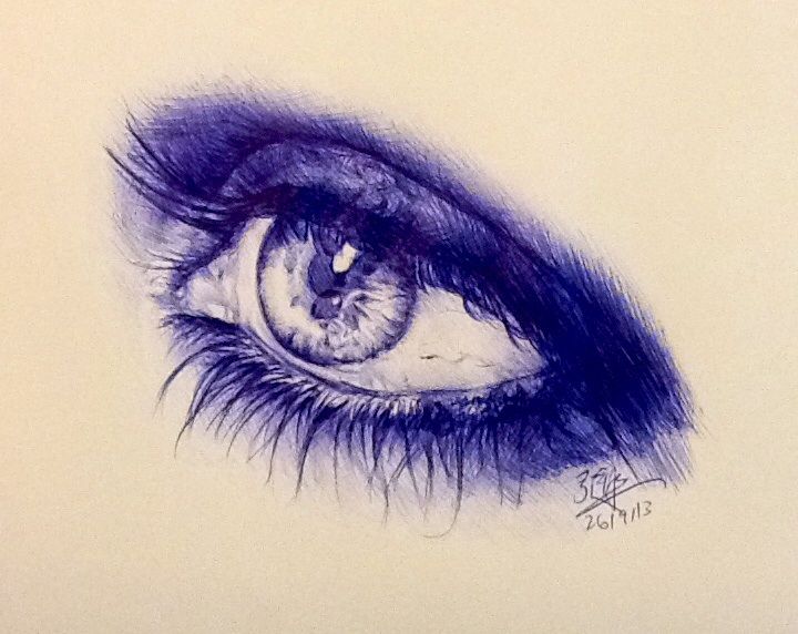 720x572 Ballpoint Pen Drawing Of An Eye - Eye Pen Drawing