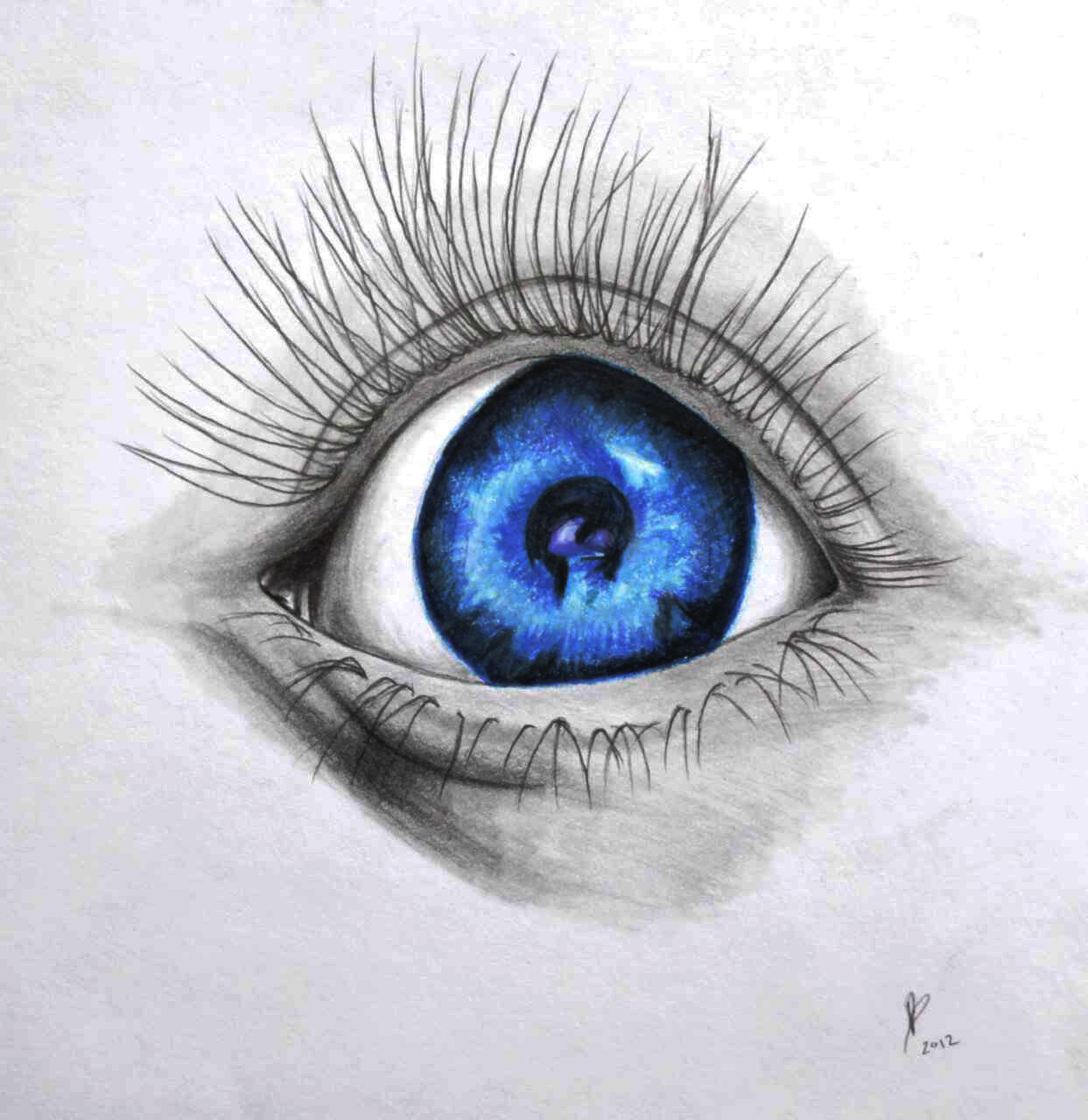 1243x1280 Dawson Pitcher - Eye Pencil Drawing