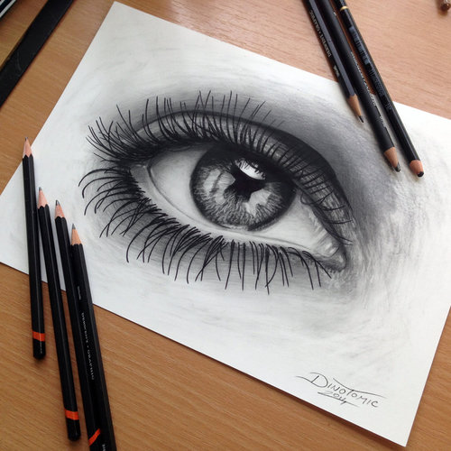 500x500 Eye Pencil Drawing - Eye Pencil Drawing