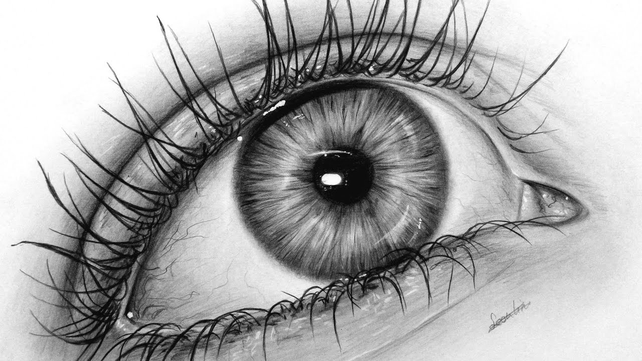 1280x720 How To Draw A Realistic Eye With Graphite, Drawing Tutorial - Eye Picture Drawing