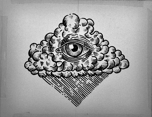 600x463 Cloud Eye Tattoo On Behance - Eye Tattoo Drawing