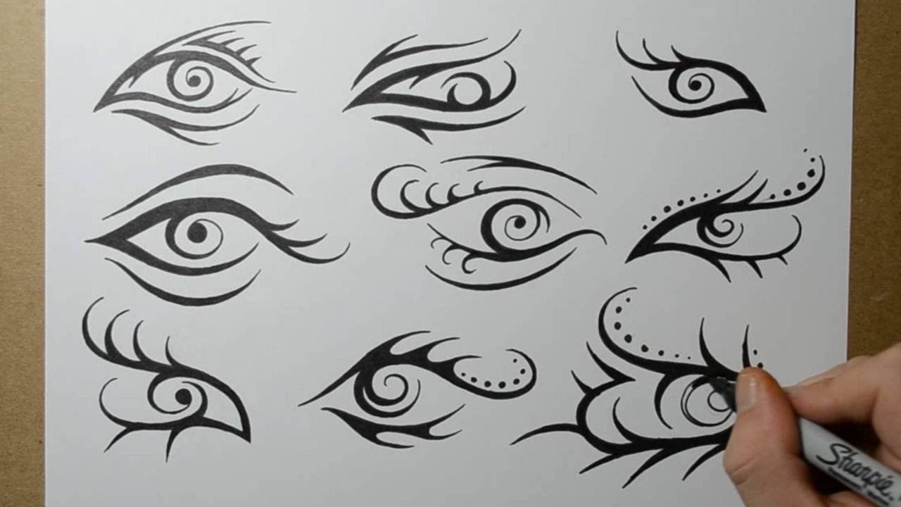 1280x720 Tribal Eye Tattoo Designs - Eye Tattoo Drawing