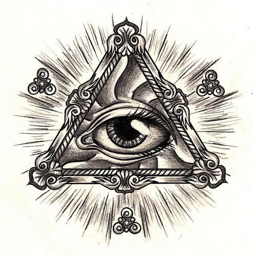 500x500 Triangle Eye Tattoo Designs - Eye Tattoo Drawing