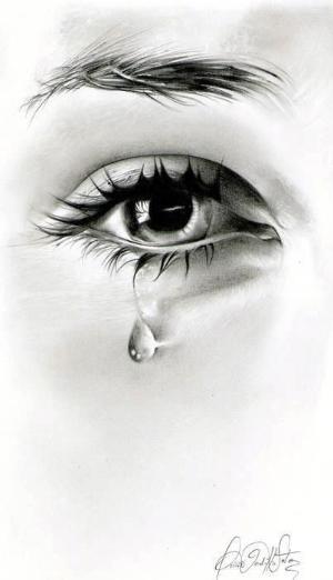 300x522 Drawn Tears Eye Drawing - Eye With Tears Drawing