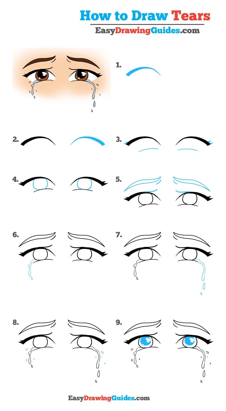 736x1336 How To Draw Tears Really Easy Drawing Tutorial - Eye With Tears Drawing