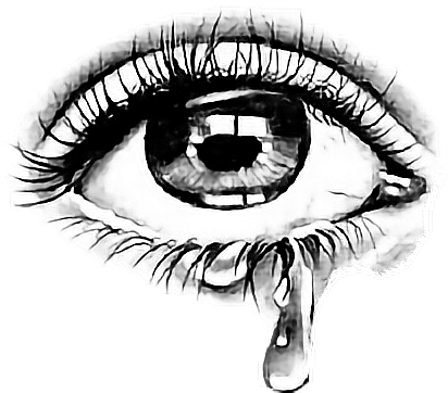 412x362 Collection Of Free Sadness Drawing Tear Download On Ui Ex - Eye With Tears Drawing