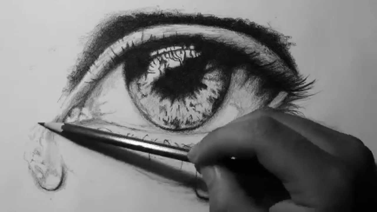 1280x720 Drawing A Realistic Eye With Tears - Eye With Tears Drawing