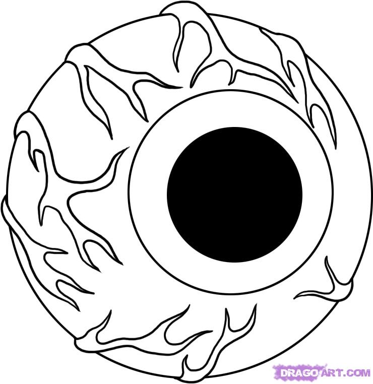 740x762 how to draw an eyeball, step - Eyeball Drawing