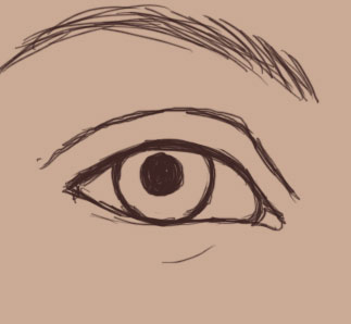 323x298 Photoshop Tutorials How To Paint A Human Eye Tutorial - Eyeball Drawing