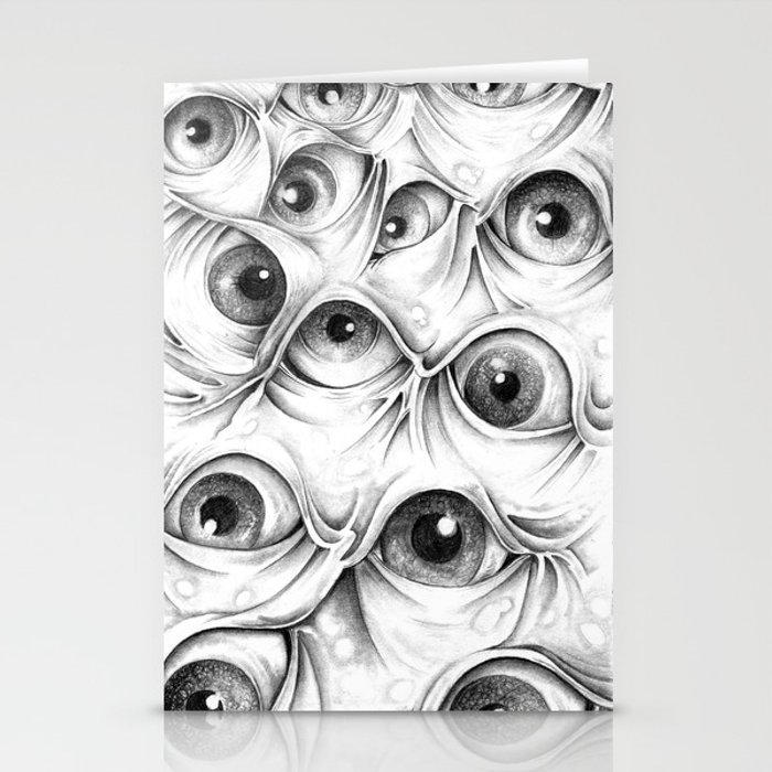 700x700 trippy abstract eyeball drawing stationery cards - Eyeball Drawing