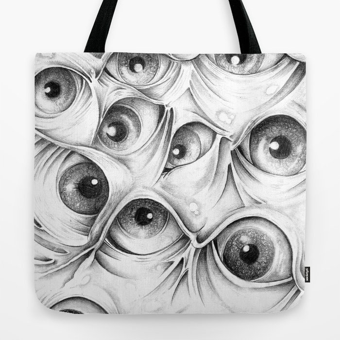 700x700 trippy abstract eyeball drawing tote bag - Eyeball Drawing