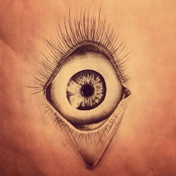 728x728 eyeball drawing - Eyeball Drawing Images