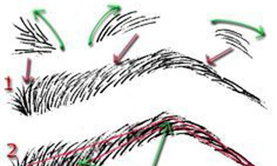 550x330 how to draw thick eyebrows - Eyebrow Drawing