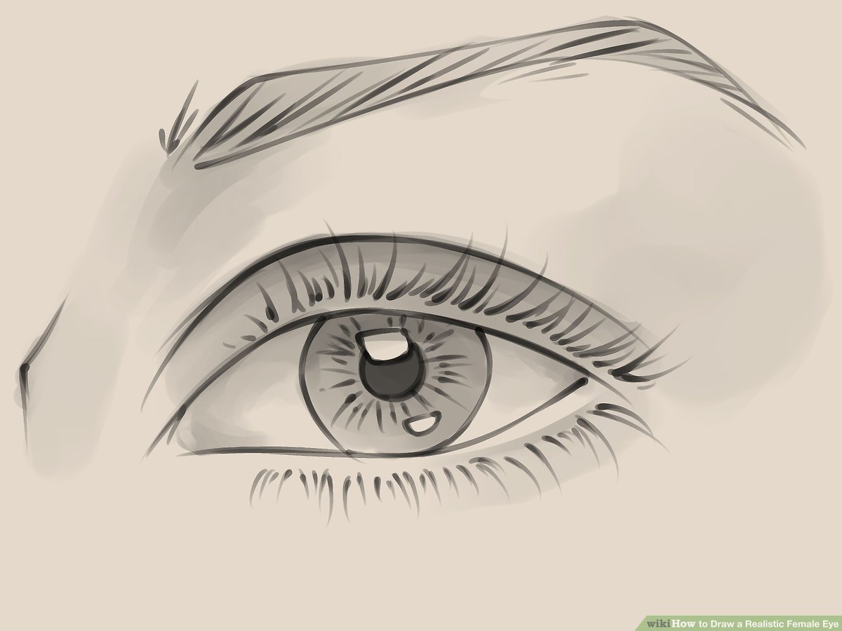 1200x900 How To Draw A Realistic Female Eye Steps - Eyebrow Drawing