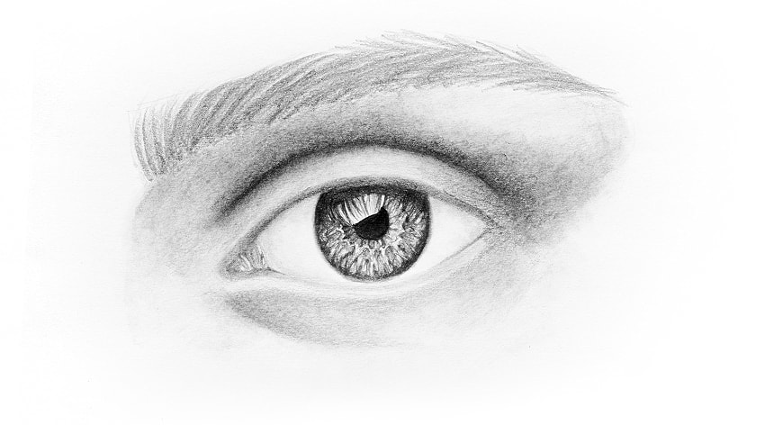 850x472 How To Draw A Realistic Eye - Eyebrows And Eyelashes Drawing
