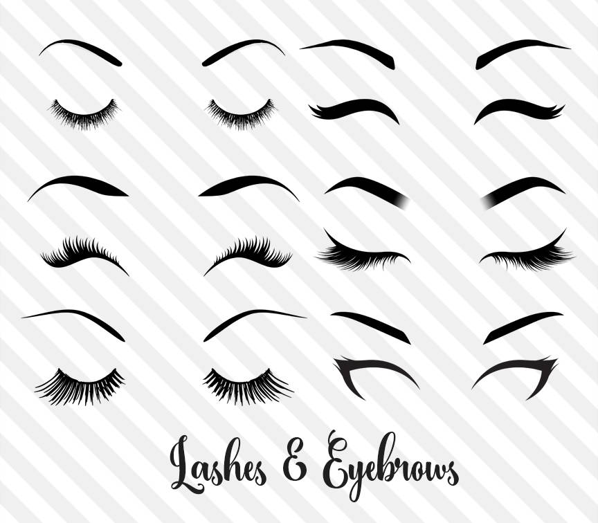 864x756 lashes and eyebrows clipart - Eyebrows And Eyelashes Drawing