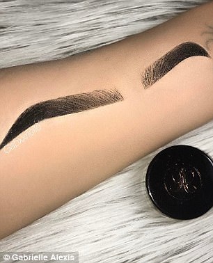 306x378 instagram user draws images of eyebrows on her arm daily mail online - Eyebrows On Fleek Drawing