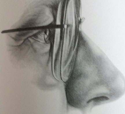 432x393 one challenge of drawing faces eyeglasses - Eyeglasses Drawing