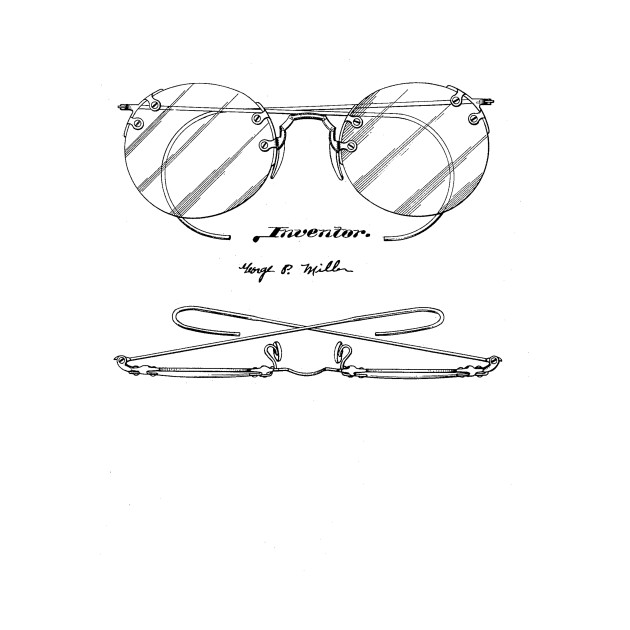 630x630 spectacles vintage patent hand drawing - Eyeglasses Drawing
