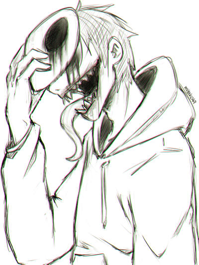 400x533 eyeless jack tumblr room in creepy drawings, art - Eyeless Jack Drawing