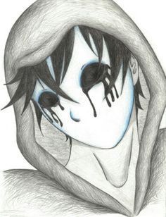236x308 pencil drawing of eyeless jack creepy pasta - Eyeless Jack Drawing