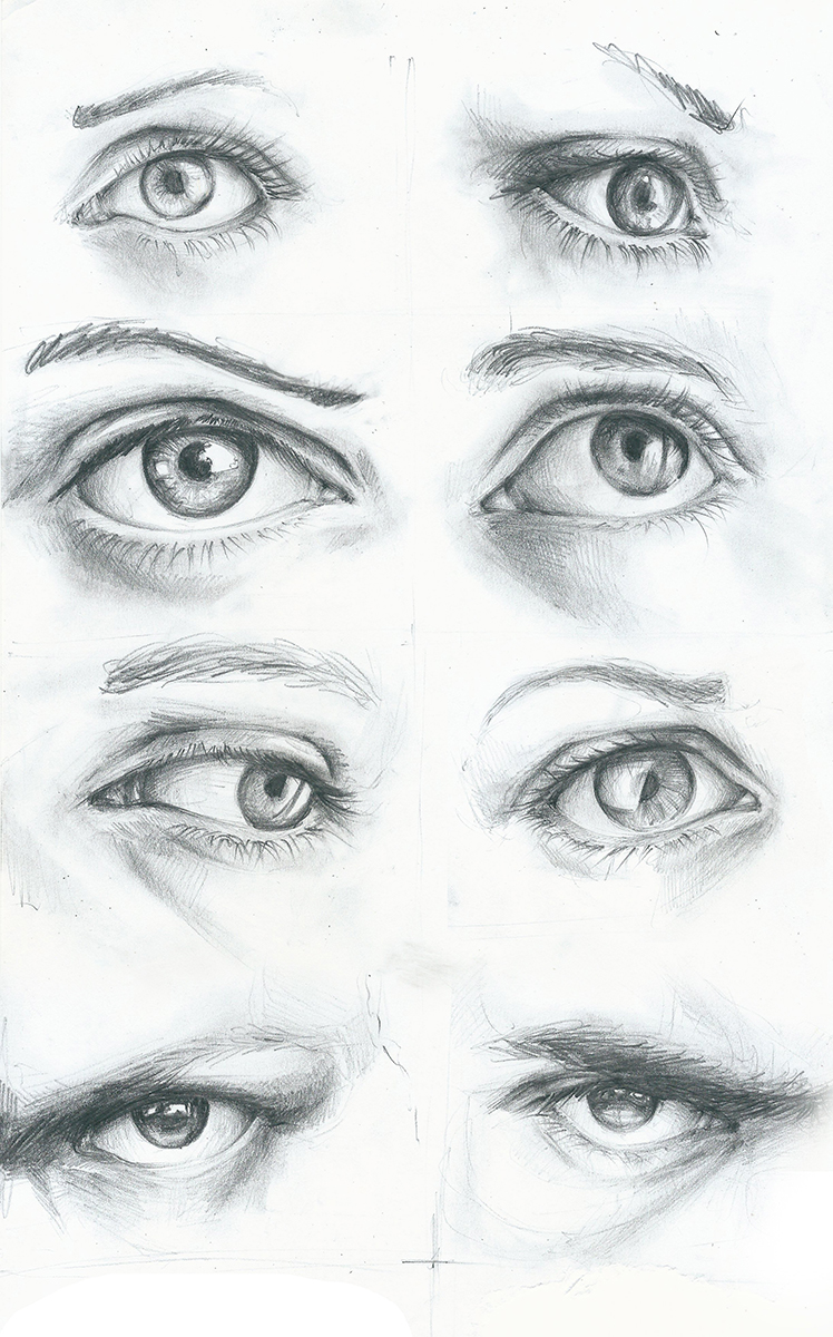 748x1200 Eyes Lips Practice On Behance - Eyes And Lips Drawing