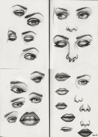 320x446 More Practice!!! Httpdascia - Eyes And Lips Drawing