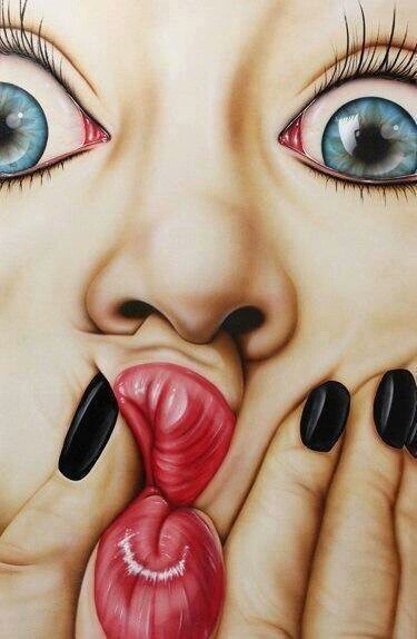 375x574 blue eyes, cute, drawing, eyelash, eyes, iris, lips, nail, nail - Eyes And Lips Drawing