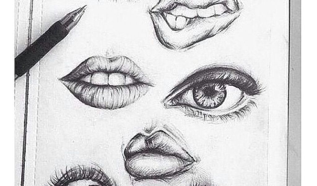 1024x600 A R T Drawings - Eyes And Nose Drawing