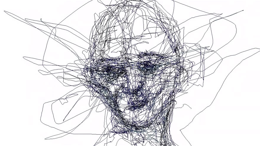 880x496 I Draw Portraits Using Only My Eyes Bored Panda - Eyes Looking Down Drawing