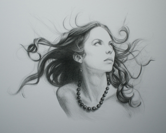 640x514 How To Draw Hair Part Two - Eyes Looking Up Drawing