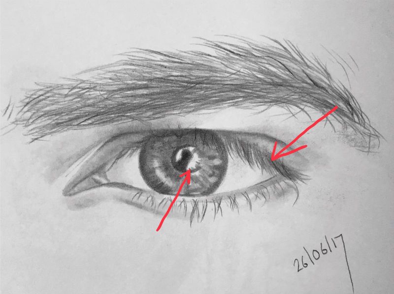 800x598 Common Mistakes When Drawing Eyes - Eyes Looking Up Drawing