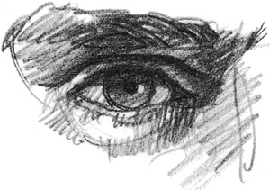 300x211 Drawing Eyes And Eye Movements - Eyes Looking Up Drawing