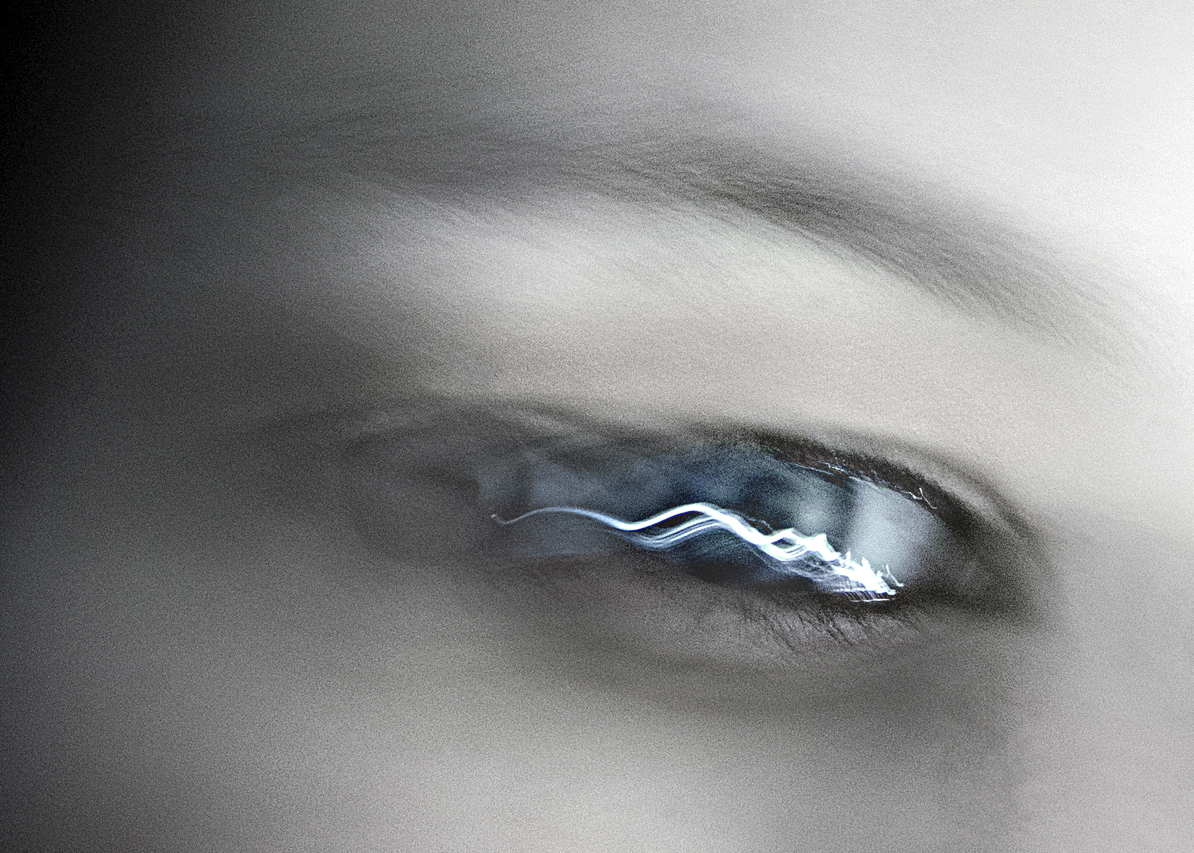 1701x1215 Wallpaper Face, Lights, Drawing, Contrast, Eyes, Dark, Abstract - Eyes With Glasses Drawing