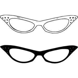 300x300 Clipart Drawing Of Glasses With Eyes - Eyes With Glasses Drawing