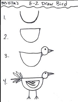 270x350 E Z Draw Bird In Birds Art Drawings, Bird Drawings, Birds - Ez Drawing