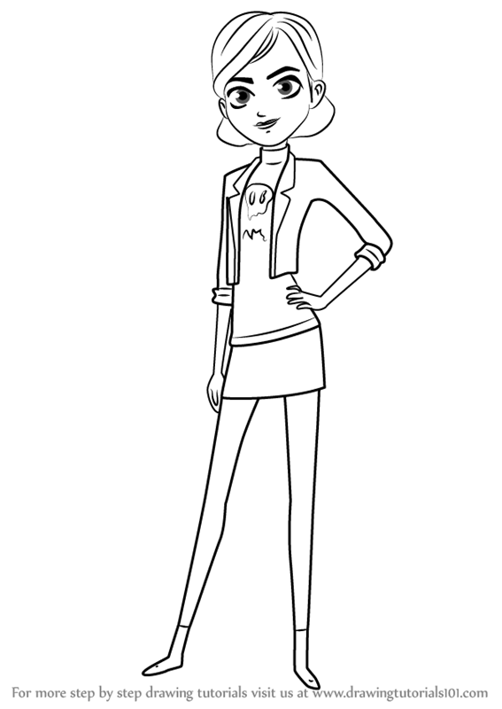 567x800 learn how to draw claire from trollhunters - Ez Drawing