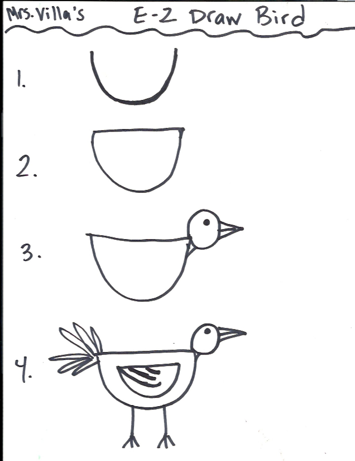 1233x1600 angie villa art education e z draw bird family - Ez Drawing