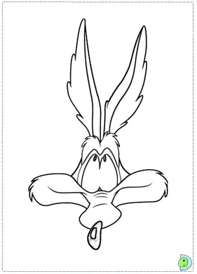 691x960 wile e coyote ez easy coloring pagez coyote drawing, coyote - Ez Drawing