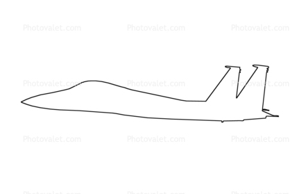 418x279 F Eagle Outline, Line Drawing, Shape Images, Photography, Stock - F 15 Drawing