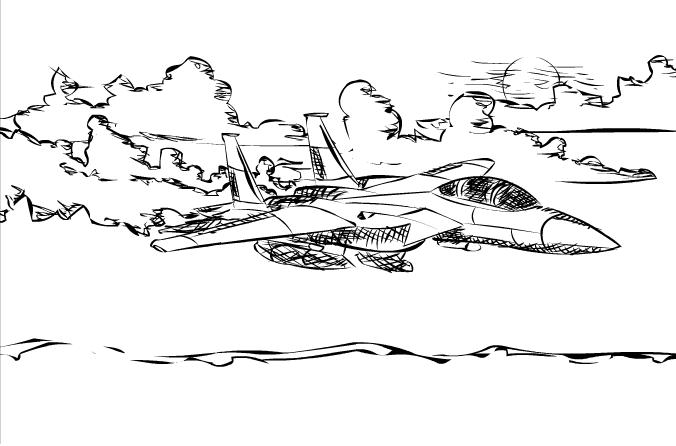 676x446 F Fighter Jet - F 15 Drawing