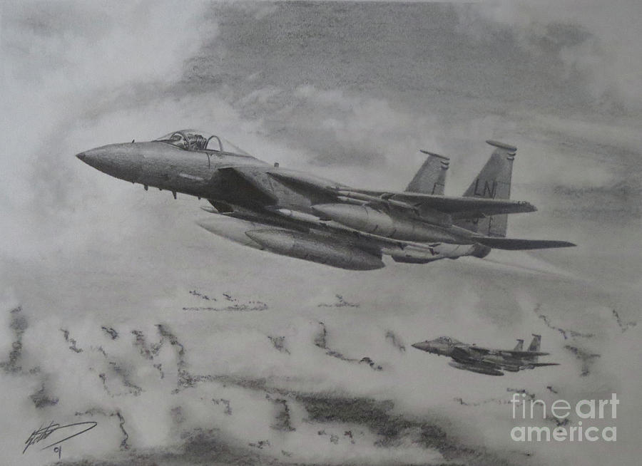 900x654 Eagle Drawing - F 15 Drawing