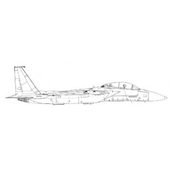 350x350 Eagle Line Drawing - F 15 Drawing