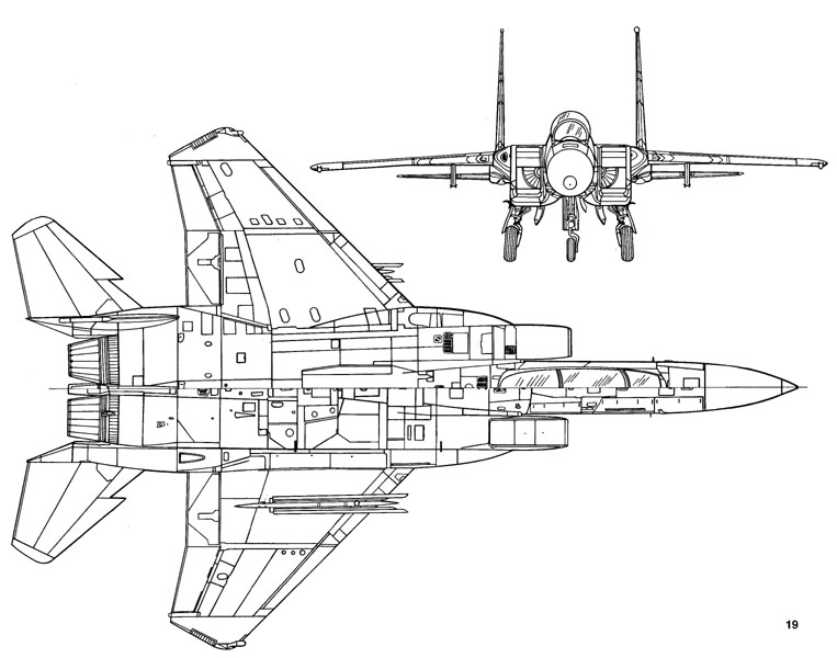 763x600 Squadronsignal F Eagle Walk Around Large Scale Planes - F 15 Drawing