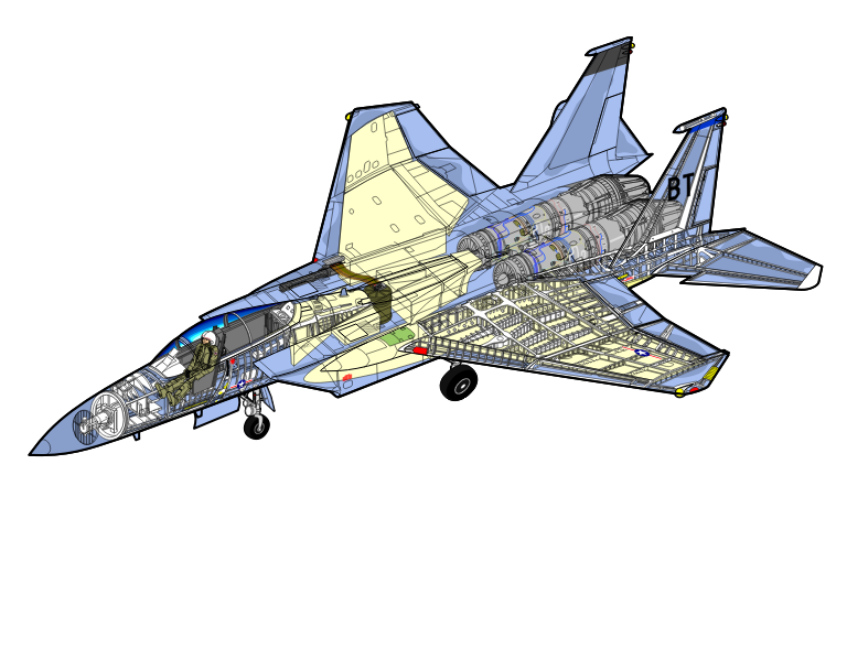 768x588 Clipart - F 15 Drawing