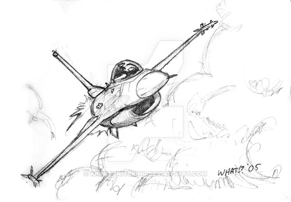 600x418 F Sketch - F 16 Drawing