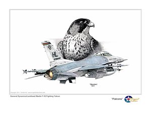 300x225 F Falcon And Falcon Drawing - F 16 Drawing