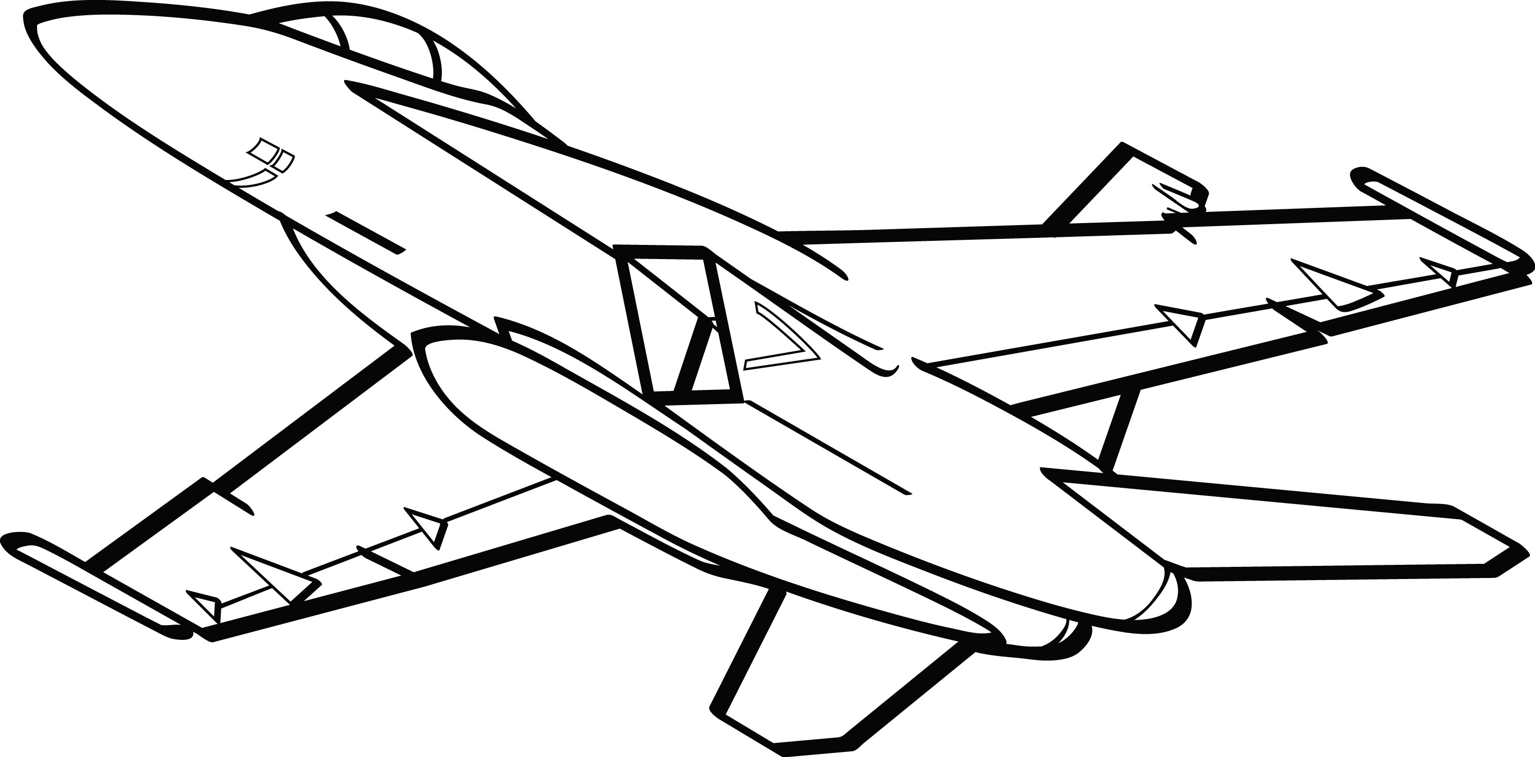 3025x1493 F Clip Art - F 18 Drawing